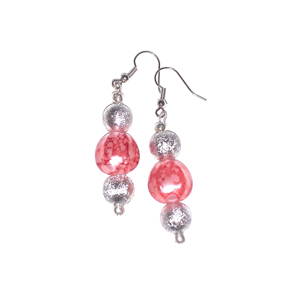 Triple ball earrings